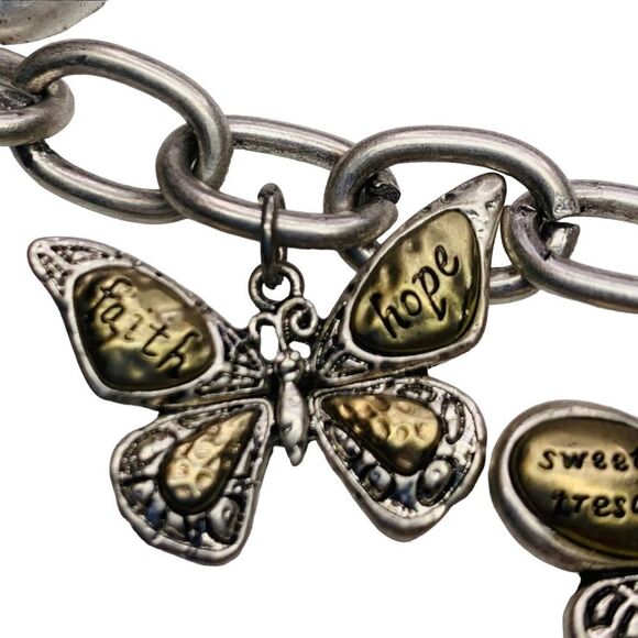 Cracker Barrel Silver/Gold Inspirational Bracelet - Picture 7 of 12